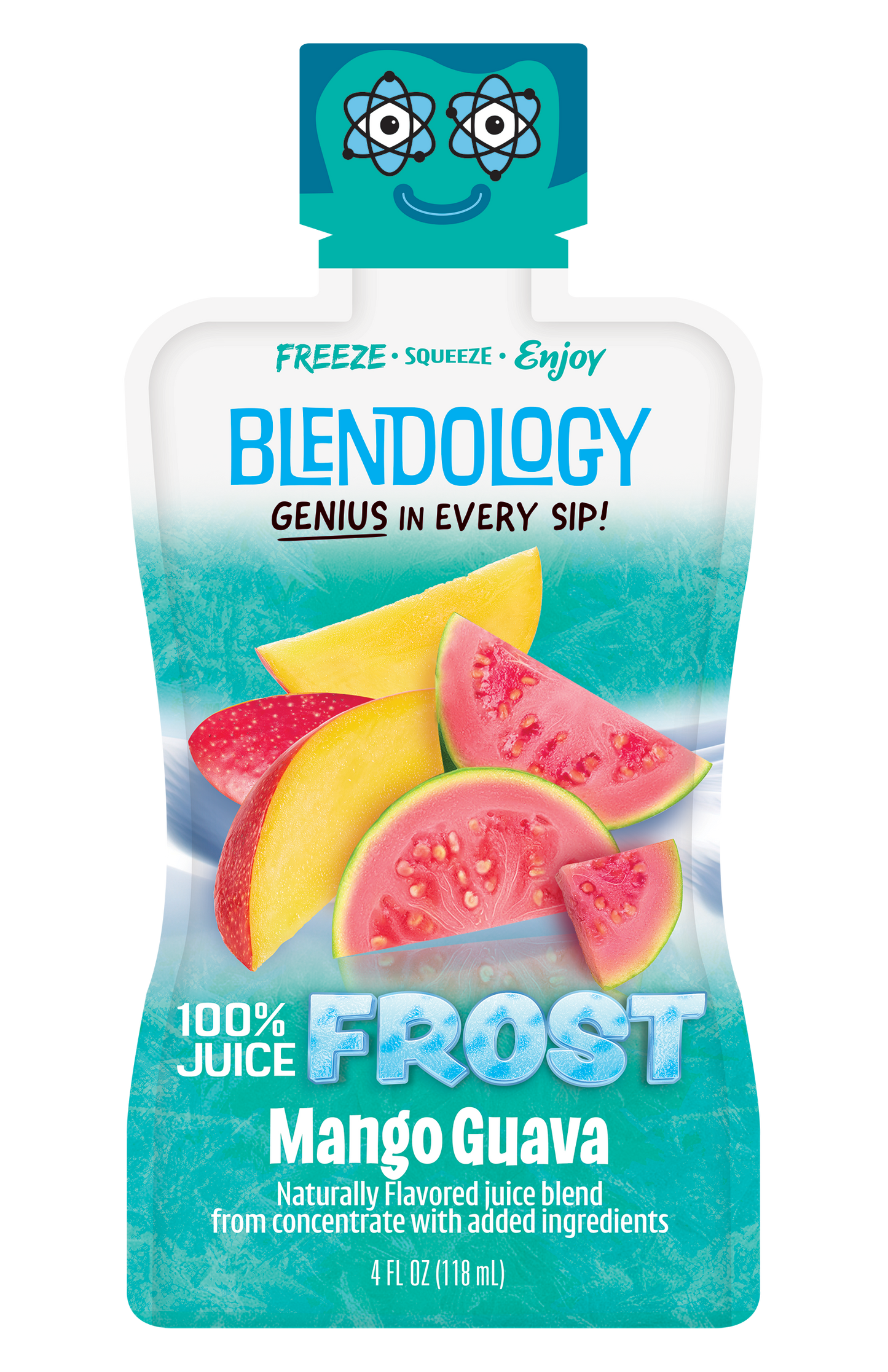 Blendology Frost Blue Raspberry 100% Juice Pouches 4 fl oz - 20 Count