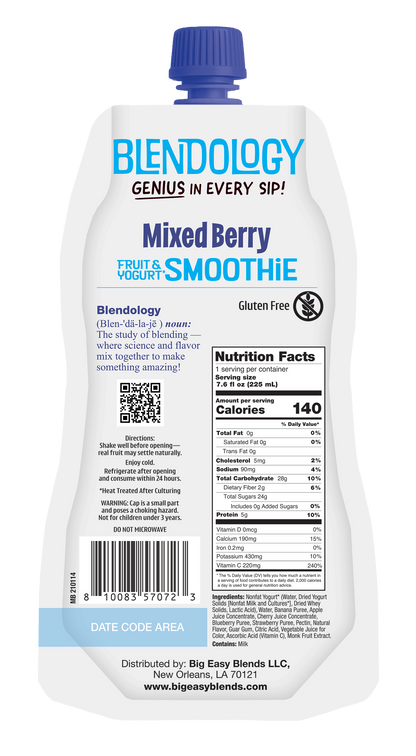 Blendology Yogurt & Fruit Smoothie Pouches