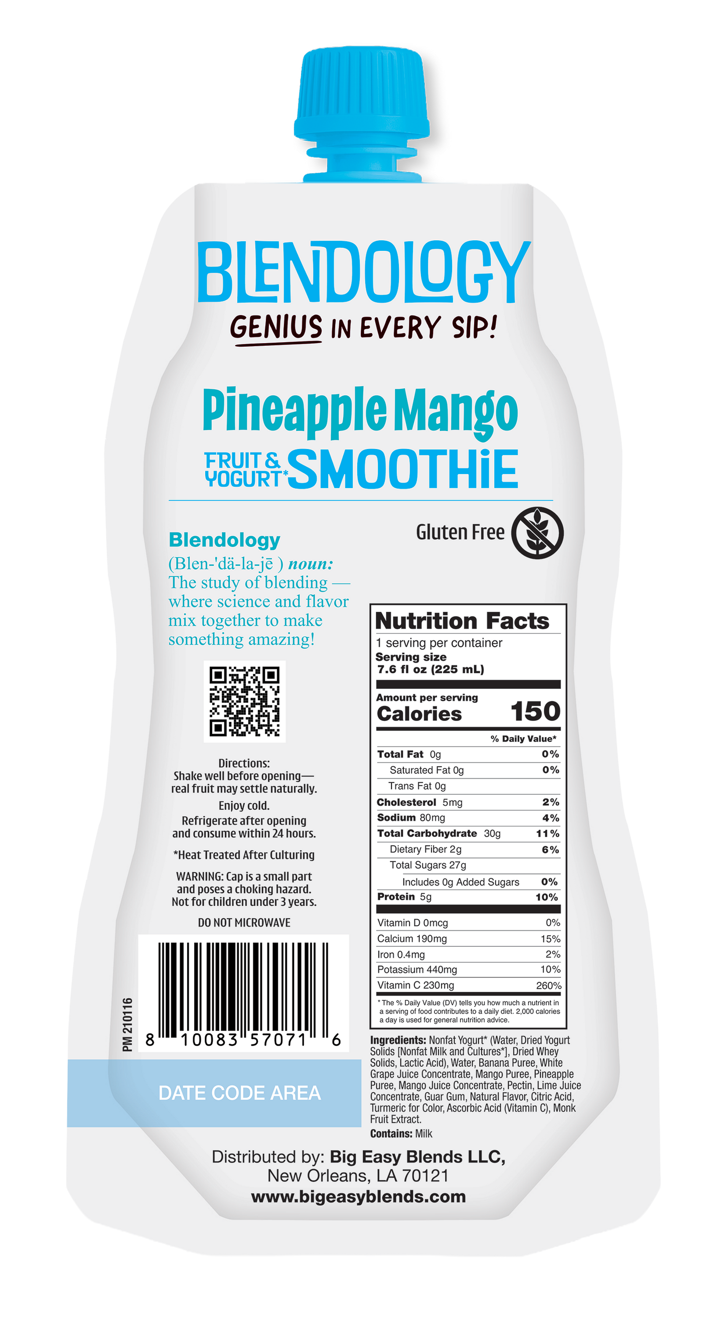 Blendology Yogurt & Fruit Smoothie Pouches