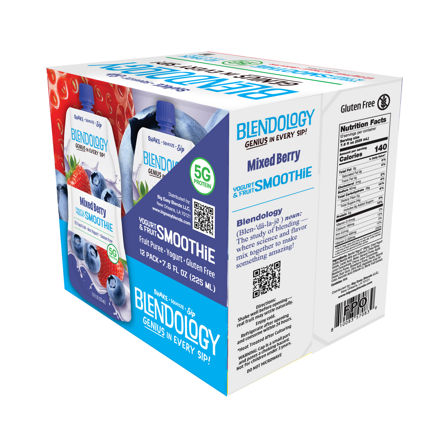 Blendology Yogurt & Fruit Smoothie Pouches