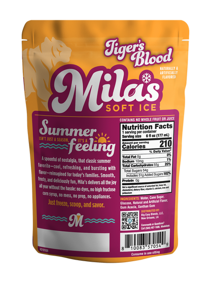 Mila's Soft Ice - Tigers Blood. 12 Pack