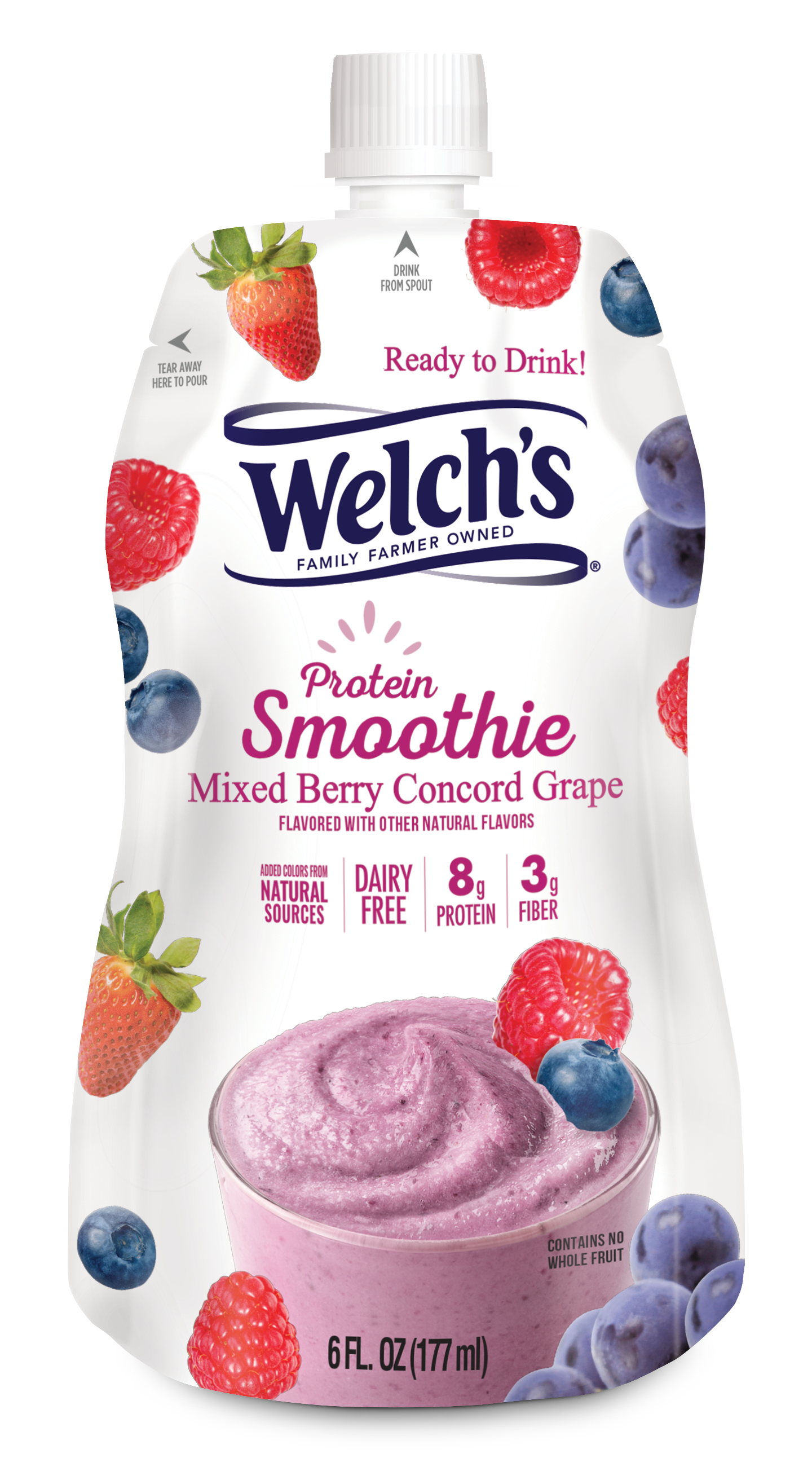 Welch's Protein Smoothie - Mixed Berry 12- Pack